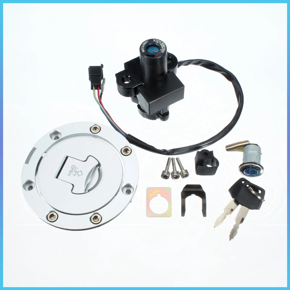Juego de llaves de bloqueo de interruptor de encendido de gas combustible apto para Honda CBR600 F2 F3 1991-1998 95 Foto 2 de 4