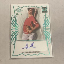2021 Leaf Trinity Alejandro Hidalgo Rookie Auto Autograph Green #68/75