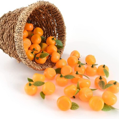 10pcs Mini Simulation Orange Handicrafts Fruit Model Home Kitchen Decor - Picture 3 of 12