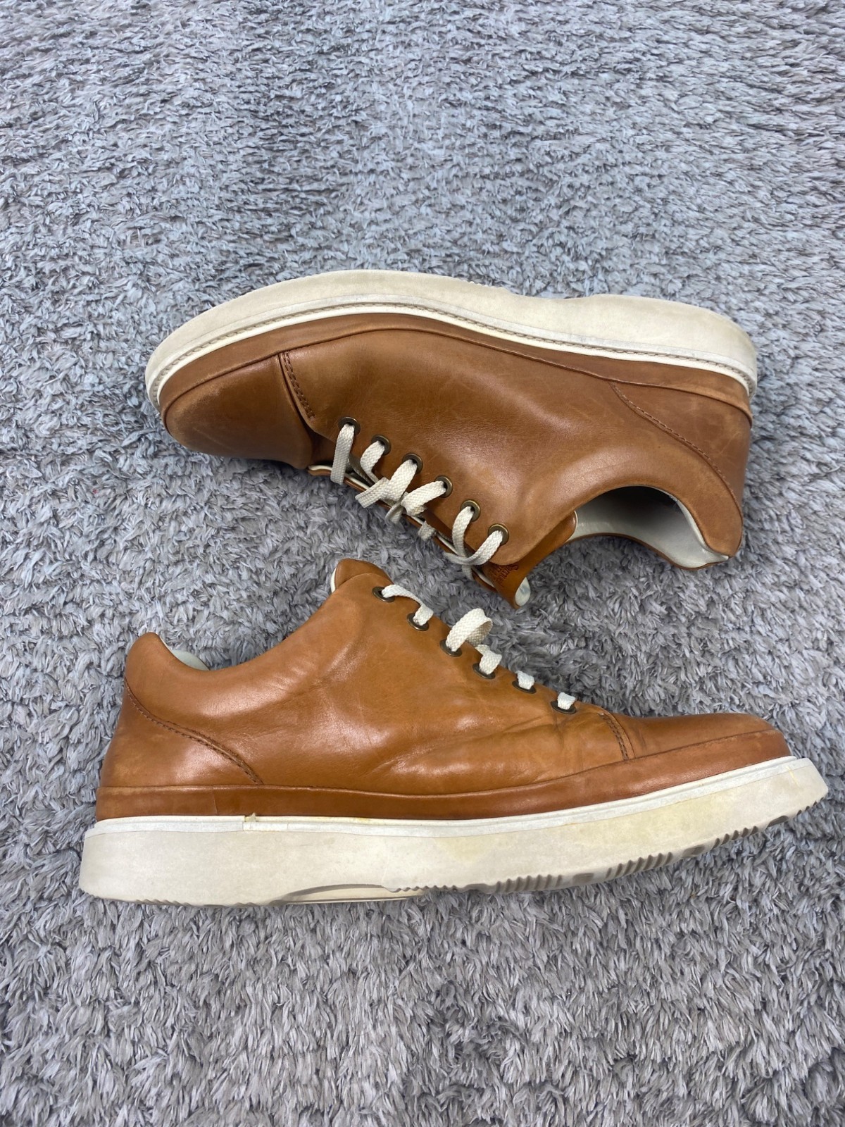 Samuel Hubbard Shoes Men 9 M Dress Fast Whiskey Tan Leather Lace Up Sneakers