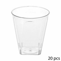 5Five Simply Smart Wiederverwendbare Plastikbecher 20Er Set, Kunststoff, 60 Ml