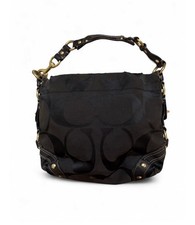 VINTAGE COACH Carly Signature Hobo Bag with Gold Hardware 10619