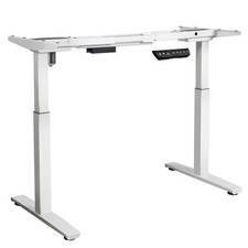 Electric Stand Up Desk Frame Single Motor Height Adjustable w/ Controller White