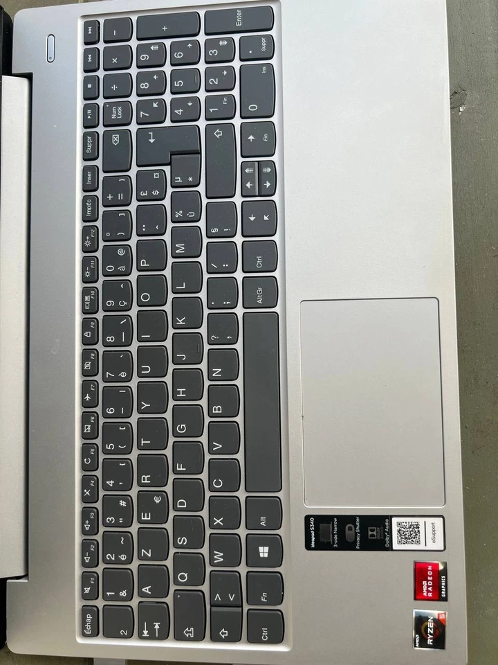 Lenovo IdeaPad S340-15API 15" Ryzen 5 , HS – Écran OK – Pour pièces / Réparation - Photo 4/4