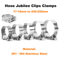 Stainless Steel Heavy Duty Exhaust Clamp Strong Hose Clips Jubilee Super Clamps