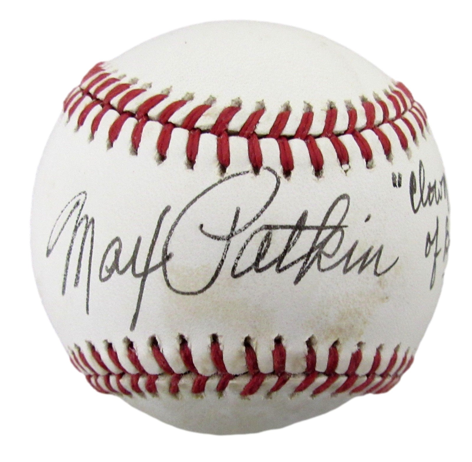 Max Patkin Signed/Inscr "Clown Prince of Baseball" ONL Baseball PSA/DNA 200936