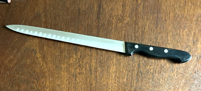 Zwilling J.A. Henckels Utility Knife 10'' Blade Hollow Edge Solingen Germany