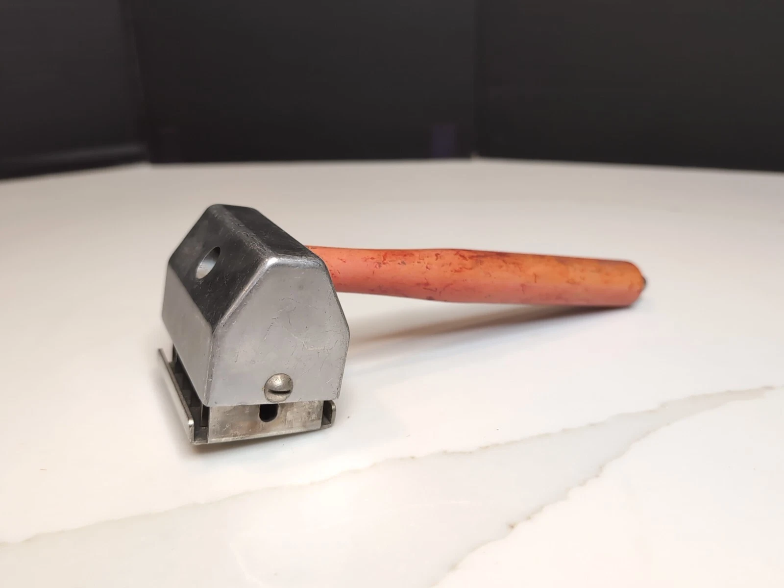 Vintage Multi-Blade Meat Tenderizer - Red Wood Handle - Adjustable Kitchen Tool
