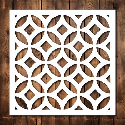 Floor Tile Stencil Template - Reusable Outdoor Cement Patio Large Small White 