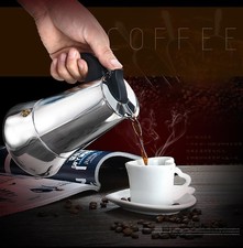 Espressokocher Espressokanne Espressobereiter Kaffeebereiter 100/200ml 🔥