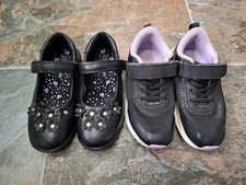 Girls School Shoes And PE Trainers Size 11, EU 29. Walkright, Matalan