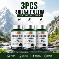 Flynew Shilajit Ultra Optimal Potency, Energy Vitality, Shilajit L-arginine,