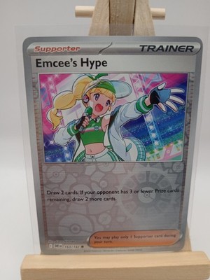 Pokemon TCG Emcee's Hype 163/182 Reverse Holo Destined Rivals Pokémon Karte TCG 