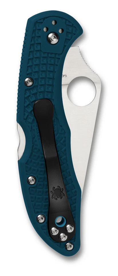 Spyderco Knives Delica 4 Lightweight Lockback Blue FRN K390 SpyderEdge C11FSK390 - Image 2 of 4