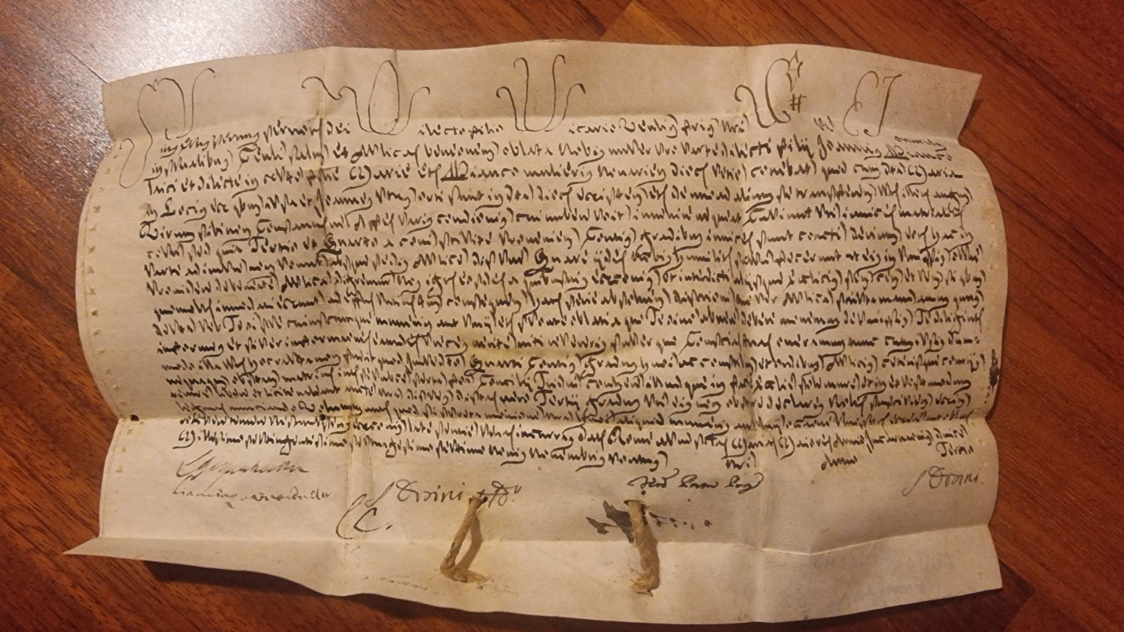 PERGAMENA MANOSCRITTA 1680 Atto Notarile Antico Antique Parchment Manuscript