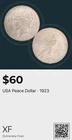 USA 1923 $1 Peace Dollar May be Silver