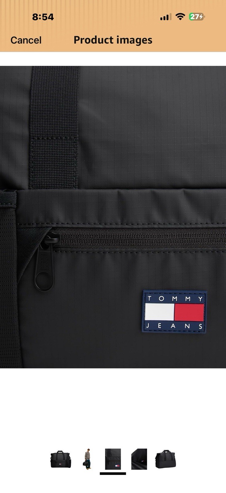 Tommy Jeans Daily Duffle Bag for Travel and Gym with Shoulder Straps thumbnail 3