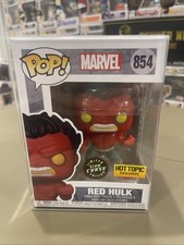 Funko Pop! Figura exclusiva de vinilo Marvel Red Hulk Glow Chase Hot Topic #854