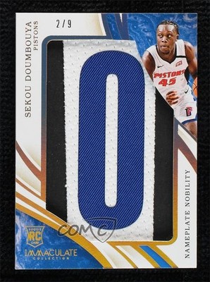 2019 Immaculate Nameplate Nobility 2/9 Sekou Doumbouya Rookie Jumbo Patch RC s3g