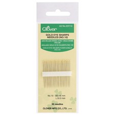 Clover Gold Eye Sharp Hand Needles No.10 CL23710