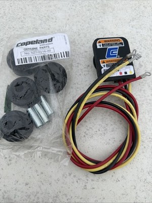 OEM Copeland Compressor Molded Plug Harness 529-0060-04 & Mounting Grommet Kit