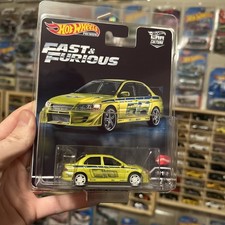 Hot Wheels Premium 2 Fast 2 Furious Custom Lancer Evolution Brian Green Yellow