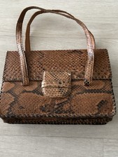 Sac À Main Rouge En Peau De Serpent python