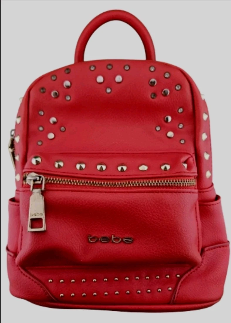 bebe Los Angeles Red Backpack Purse Tote Handbag bebe | Bags | Bebe Los Angeles Red Backpack Purse Tote  main image 2