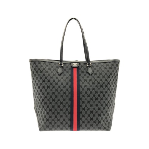 Balenciaga BALENCIAGA GUCCI Tote Bag Black Leather #RCB1540
