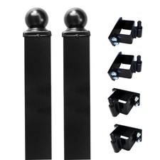 10x4x4 Gate Post Set With Brackets For Dual Swing Driveway Gate2-pack No Weld