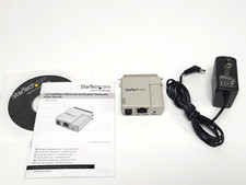 StarTech PM1115P2 Print Server Ethernet to Parallel with Power Adapter