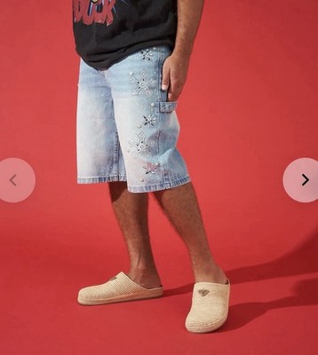 DUAA  Reward Ice Stone  Denim Shorts Men s 36 Streetwear Skater Jorts 