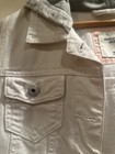 Abercrombie Kids Denim Jacket White Grey Casual Comfort Hooded Large 15/16  $99 — photo 5