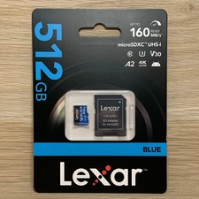 Lexar 512GB Blue Micro SD Card Up to 160MB/s,...