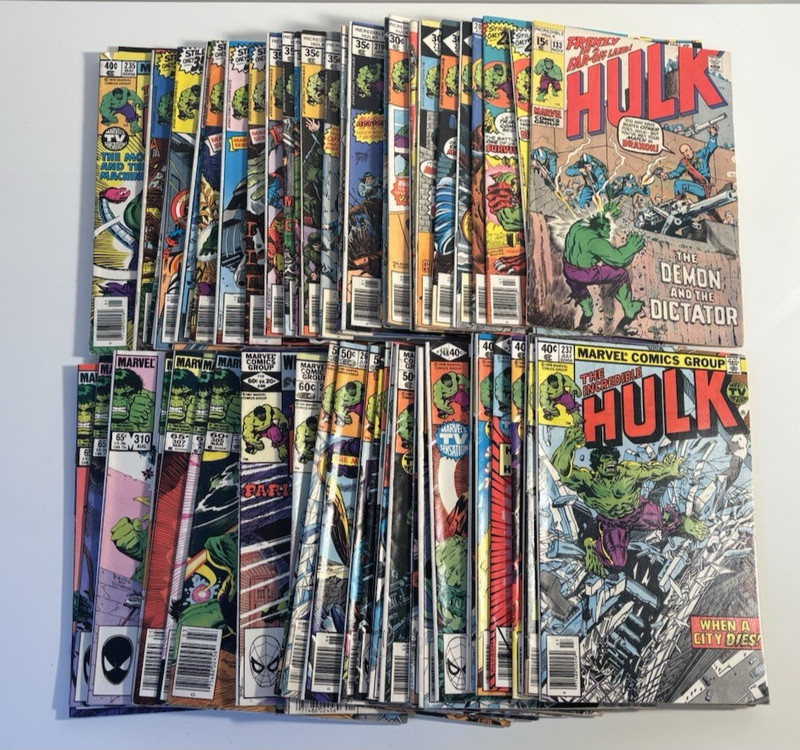 Incredible Hulk Lot 59 Bronze Age Marvel Run #133-311 High Grade VF