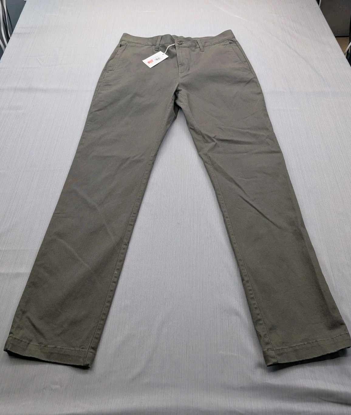 Free Fly Mens Size 33x32 Anchor Chino Pants Tech Zip Smokey Olive Green New