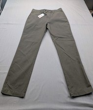 Free Fly Mens Size 33x32 Anchor Chino Pants Tech Zip Smokey Olive Green New