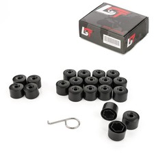 20x Radschrauben Sechskant Kappen diebstahlhemmend 17 mm schwarz für VW GOLF
