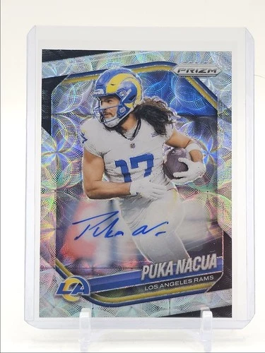 PUKA NACUA 2025 PANINI PRIZM AUTOGRAPH CHOICE RAMS #205 AUTO /100 Q4549