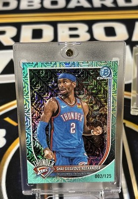 2025-26 Bowman - Chrome Shai Gilgeous-Alexander #BCV-106 Aqua Mojo Refractor...
