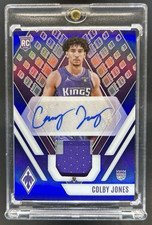 Panini Phoenix 2023-24 Colby Jones Rookie Jersey Auto Patch Purple /99 Kings