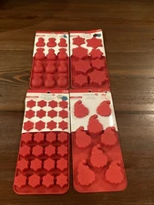 Celebrate It Christmas Silicone Candy Molds Snowflakes Snowmen Santa Brand New