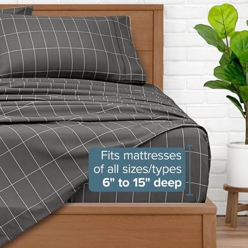 Bare Home 1800 Ultra-Soft Sheet Set Prints - Deep Pockets - Bild 11 von 126