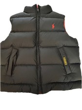 Polo Ralph Lauren Reversible Down Puffer Vest Boys Likely Medium 10-12 Navy Red