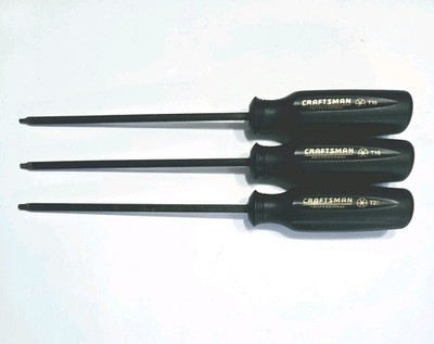 Craftsman Professional Torx Driver Set T10 T15 T20 Screwdriver Set  Nice USA