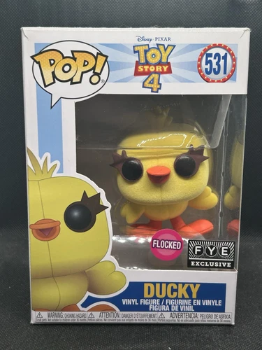 Funko Pop Ducky #531 Disney Pixar Toy Story 4 Flocked Vinyl Figure FYE Exclusive