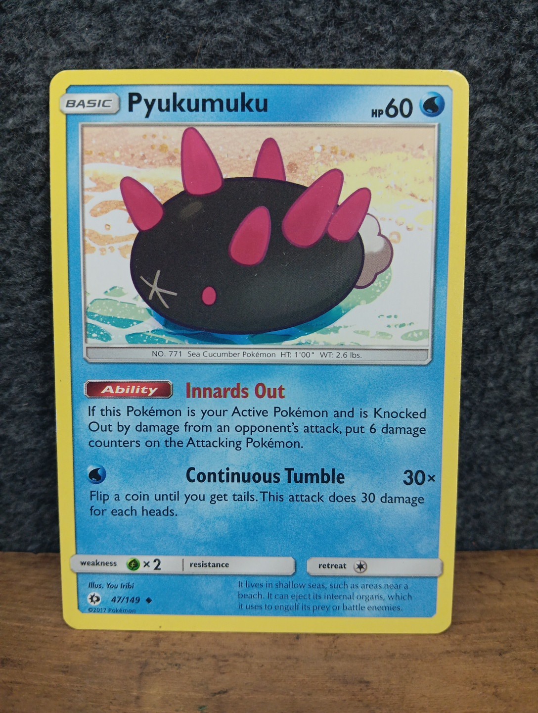 Pyukumuku 47/149 - NM Sun & Moon - Pokemon 2017 Uncommon TCG Card Game Trading
