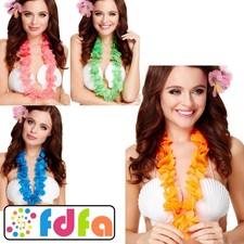 Smiffys Neon Hawaiian Lei Hula Luau Garland Adults Ladies Fancy Dress
