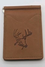 TPK Back Saver FULL GRAIN Leather Wallet DEER UNUSED USA MADE READ LOOK 03