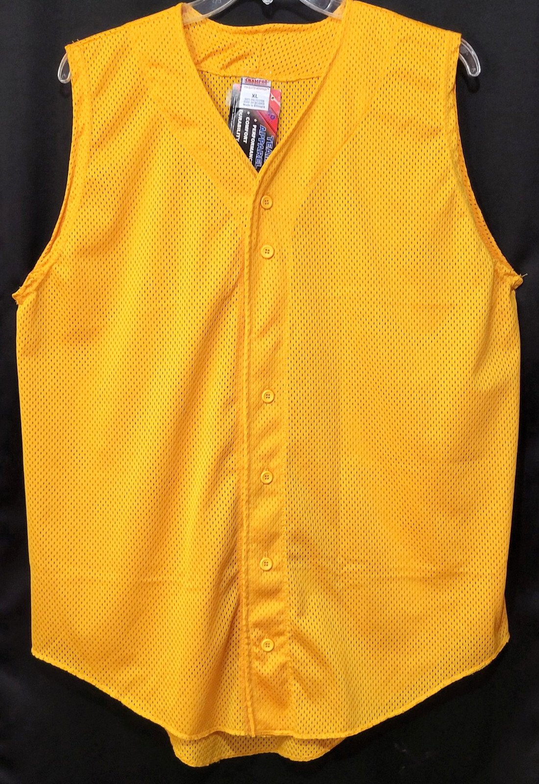 NWT CHAMPRO Sports Equip Baseball Jersey Sleeveless 6-Button
